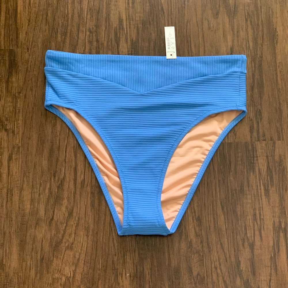 Madewell Ribbed high-cut bikini bottom